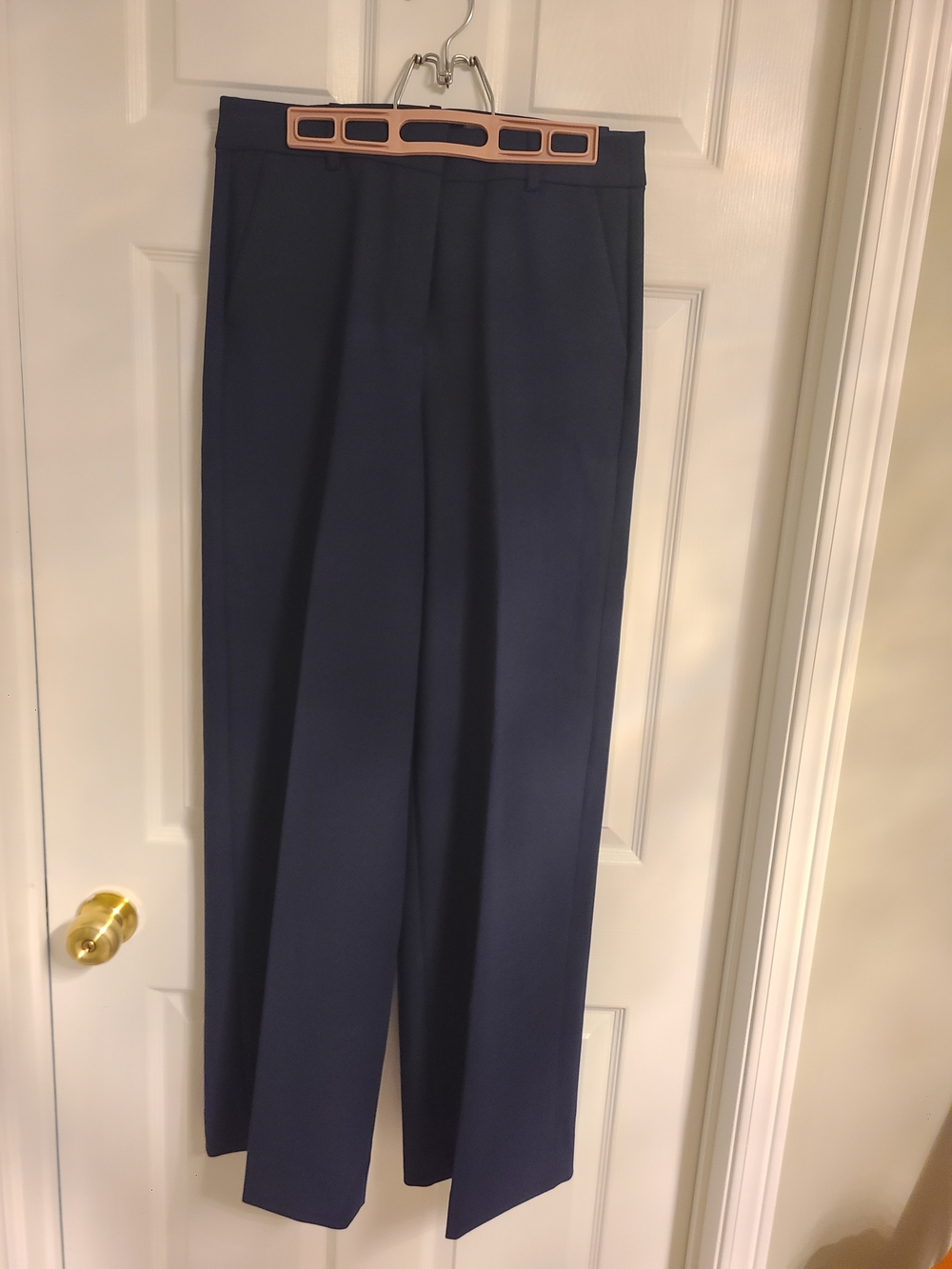 Wide Leg Navy Dress Pants